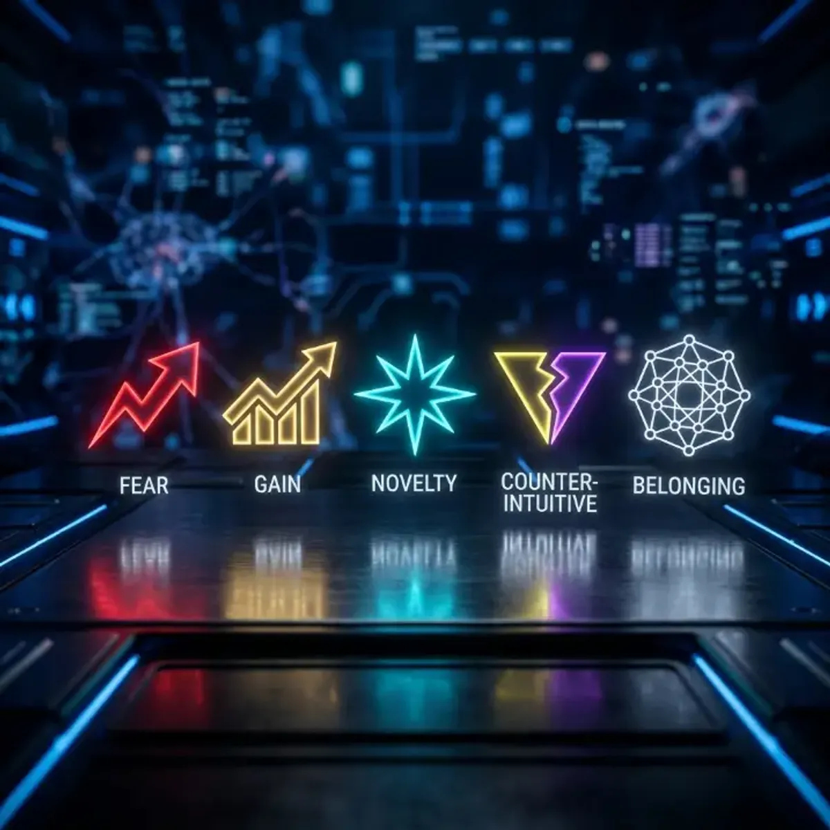 Illustration for "The 5 Emotion Triggers Behind Every Viral Title (And How to Engineer Them With AI)" — a guide on content marketing and viral content | Applied AI Hub