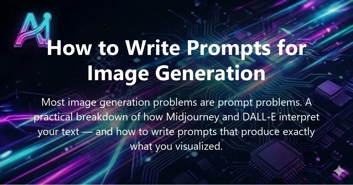 Illustration for "How to Write Perfect Prompts for AI Image Generation Tools" — a guide on prompt engineering and image generation | Applied AI Hub