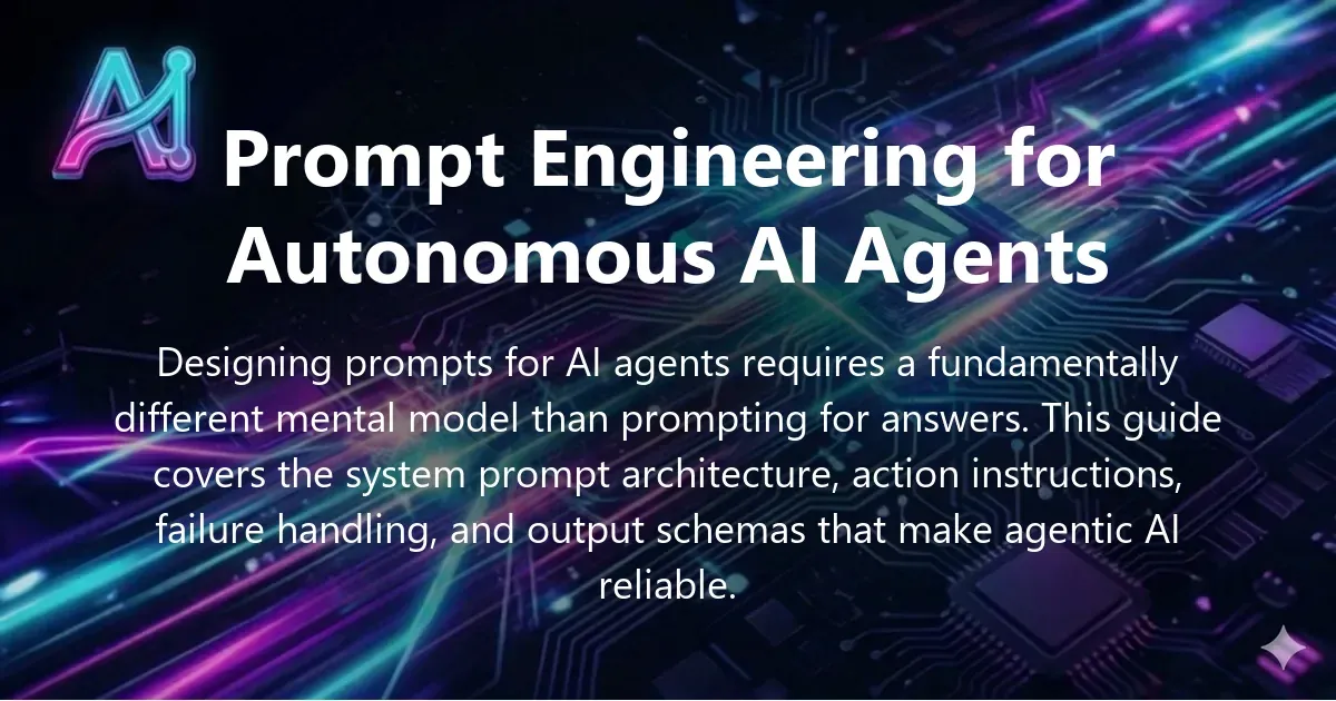 Illustration for "Prompt Engineering Playbook for Autonomous AI Agent Systems" — a guide on prompt engineering and AI agents | Applied AI Hub