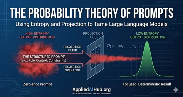 Cover image for "The Probability Theory of Prompts: How Context Shapes LLM Output" — prompt engineering, LLM Architecture guide | Applied AI Hub