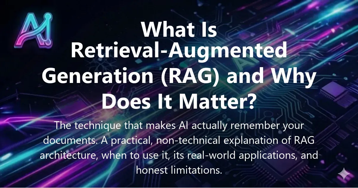 Illustration for "What Is Retrieval-Augmented Generation (RAG) and Why Does It Matter?" — a guide on RAG and retrieval-augmented generation | Applied AI Hub
