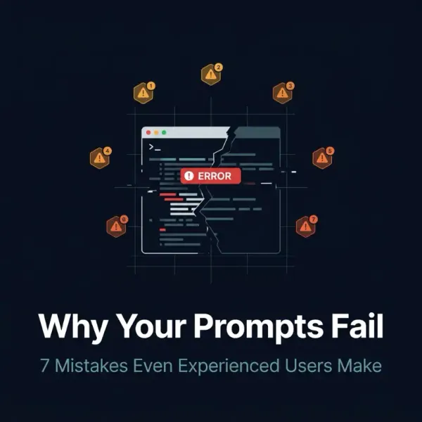 Cover image for "Why Your Prompts Fail (And How to Fix Them)" — prompt engineering, LLM guide | Applied AI Hub