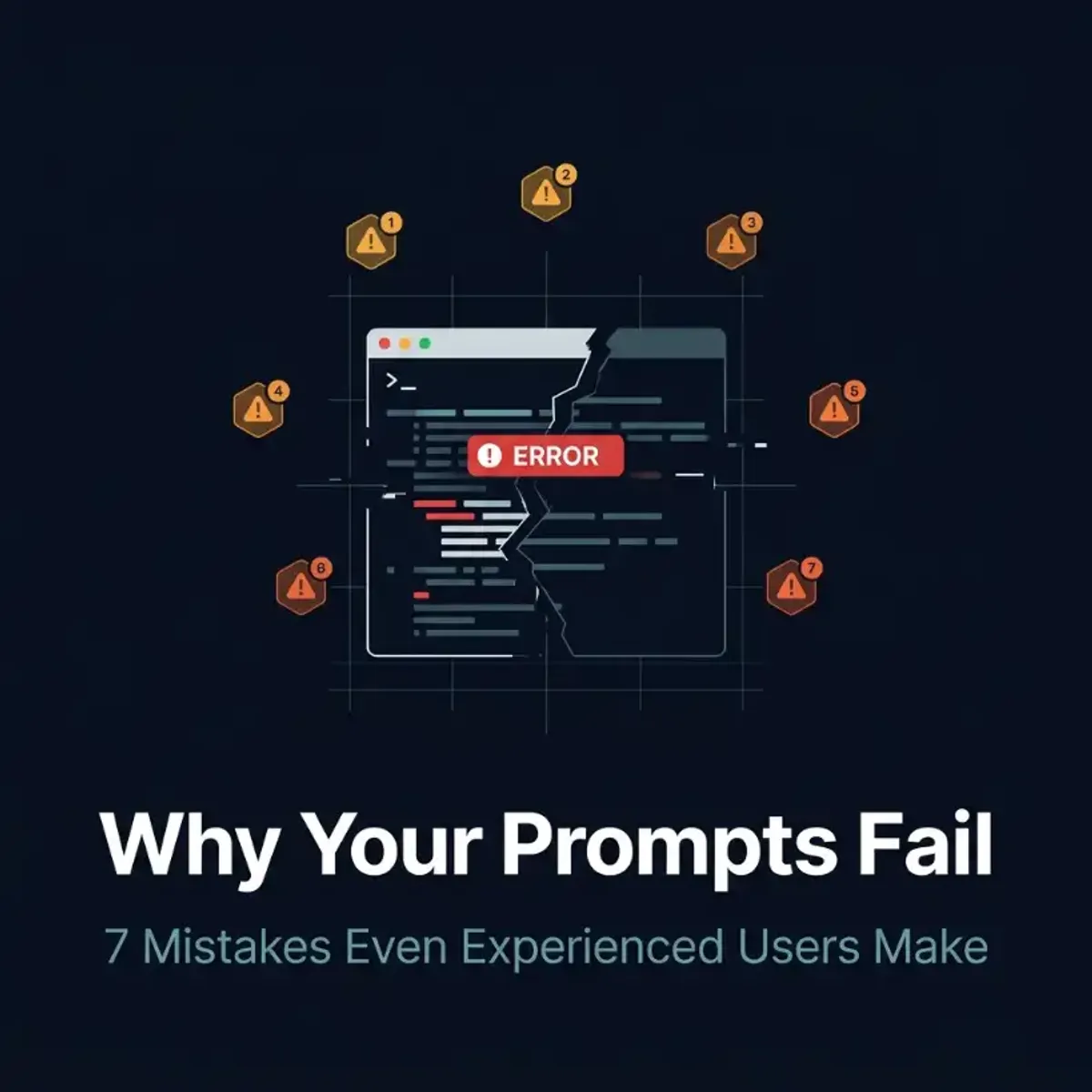 Illustration for "Why Your Prompts Fail (And How to Fix Them)" — a guide on prompt engineering and LLM | Applied AI Hub