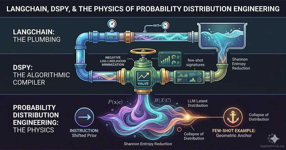 Illustration for "LangChain, DSPy, and the Physics of Probability Engineering" — a guide on LangChain and DSPy | Applied AI Hub