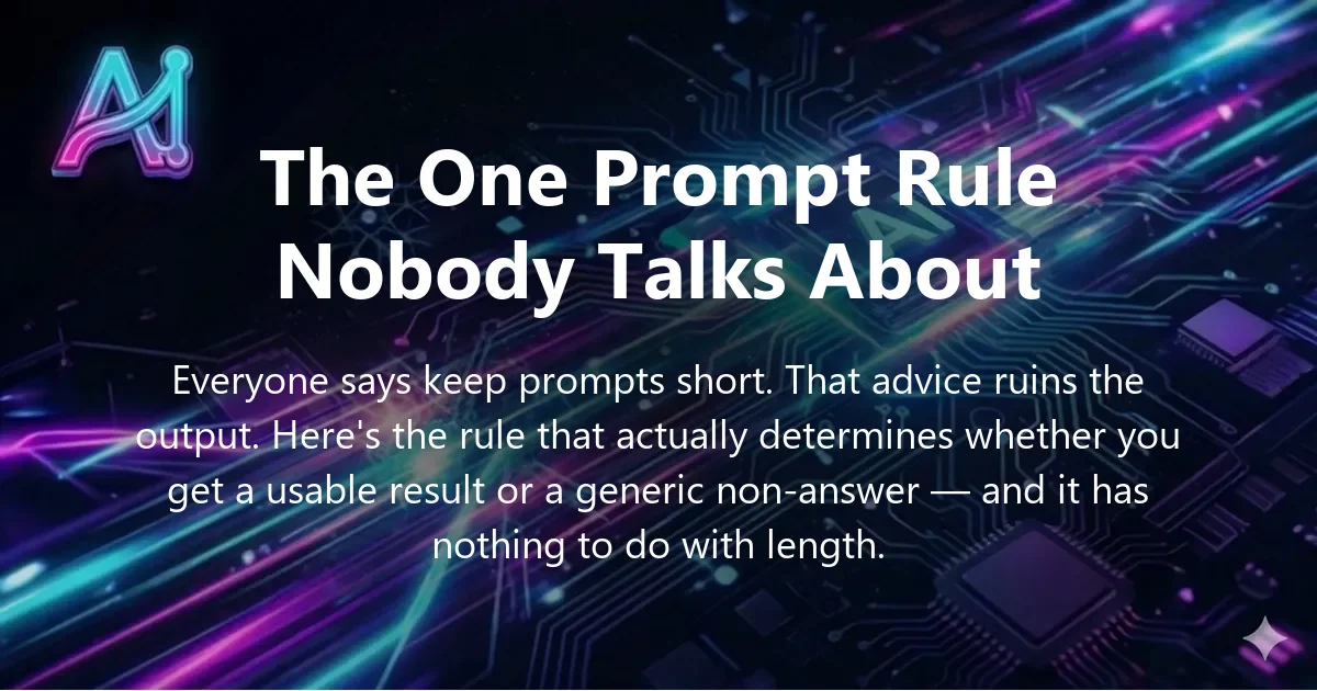 Illustration for "The One Prompt Rule Nobody Talks About: Why Length Matters" — a guide on prompt engineering and AI prompting | Applied AI Hub