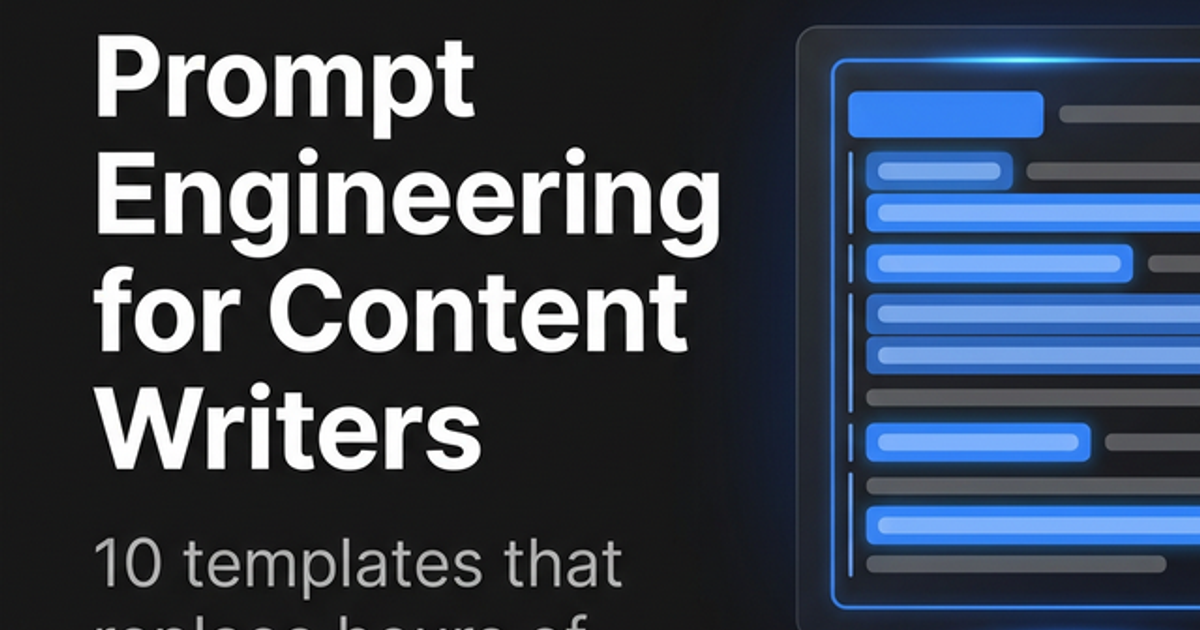 Cover image for Prompt Engineering for Content Writers